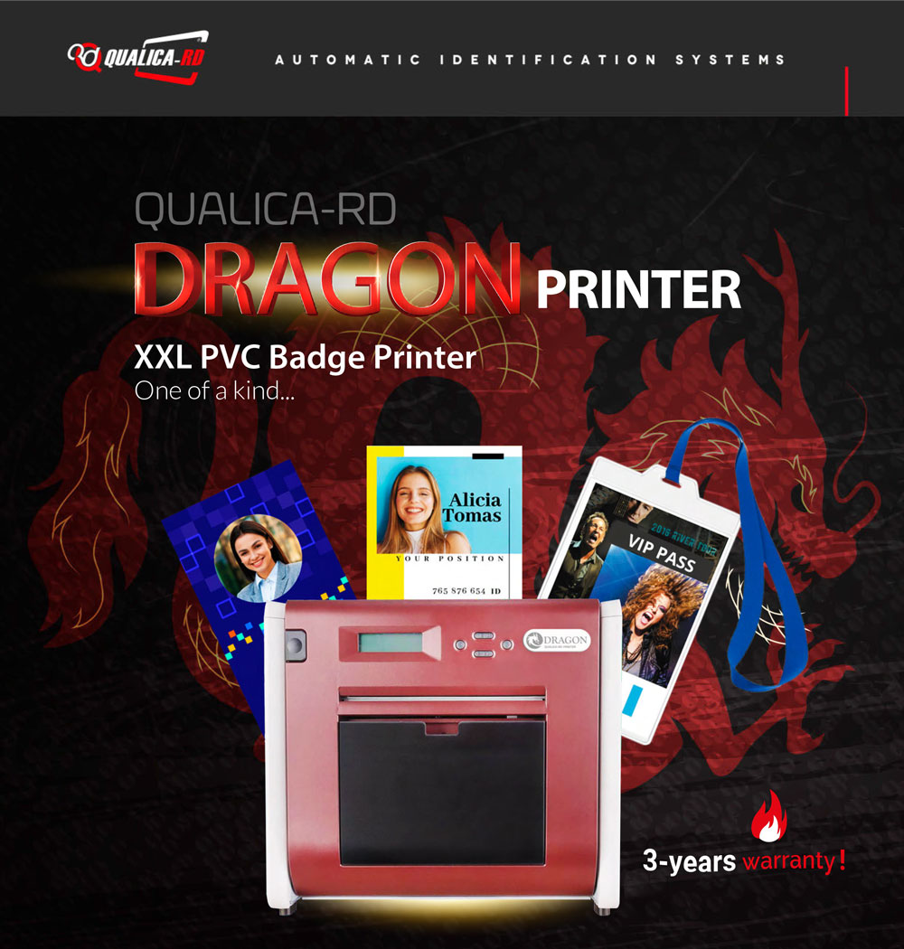 Qualica RD DRAGON PRINTER XXL PVC Badge Printer 1